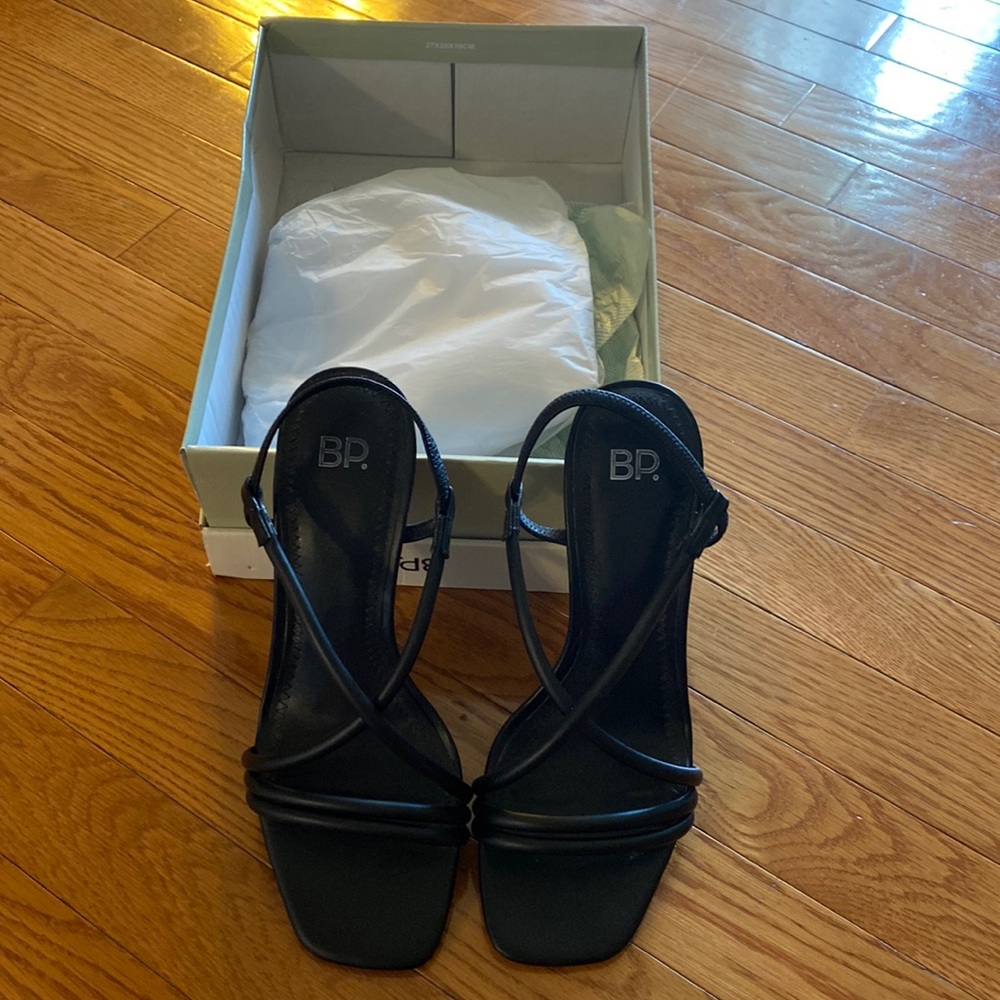 BP. Black sandals BP billy-pu size 7